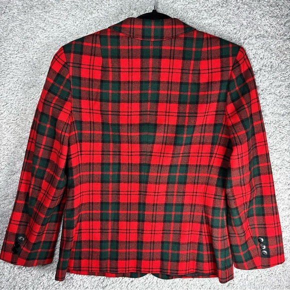 Vintage Pendleton Blazer Womens Small Virgin Wool Tartan Plaid Pockets Academia - Picture 6 of 6